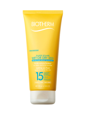 FLUIDE SOLAIRE WET OR DRY SKIN SPF15