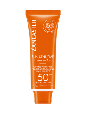 SUN SENSITIVE LUMINOUS TAN OIL FREE MILKY FLUID FACE SPF50